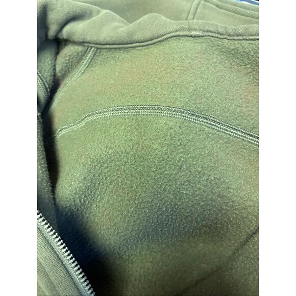 Lululemon Full Zip Scuba Hooded Cropped Oversized in Army Green Size M/L - Picture 7 of 9